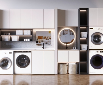 Modern Laundry Cabinet-ID:482863901