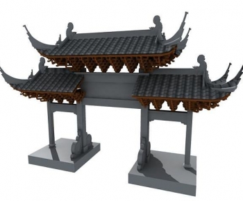 Chinese Style Ancient Architectural Buildings-ID:465405941