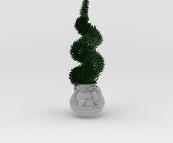 Modern Potted Green Plant-ID:681197885