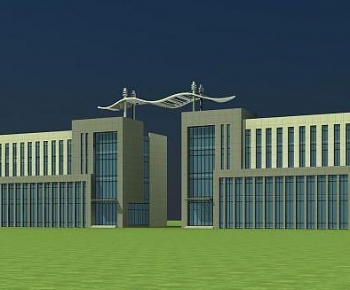 Modern Appearance Of Commercial Building-ID:741477016