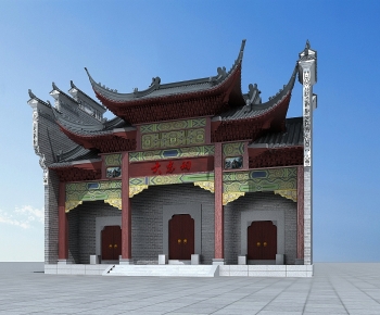 New Chinese Style Religious Architecture-ID:943927055