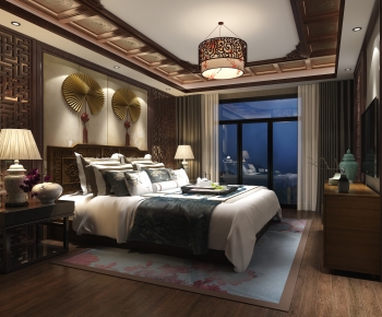 New Chinese Style Bedroom-ID:920408013