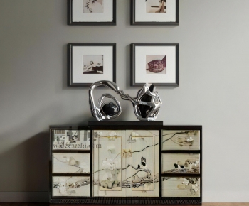 New Chinese Style Side Cabinet-ID:608485949