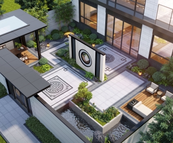 New Chinese Style Courtyard/landscape-ID:609710241