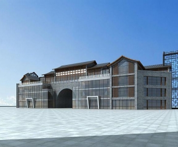 New Chinese Style Ancient Architectural Buildings-ID:636034978