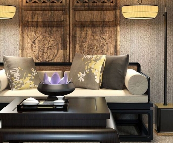 New Chinese Style Sofa Combination-ID:786360987