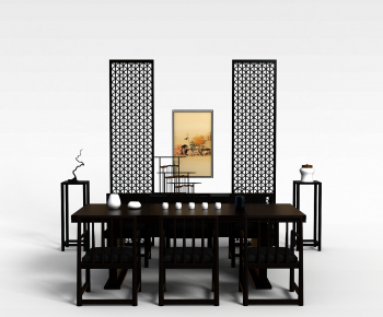 New Chinese Style Tea Tables And Chairs-ID:338721995