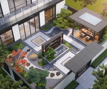 New Chinese Style Courtyard/landscape-ID:985438115