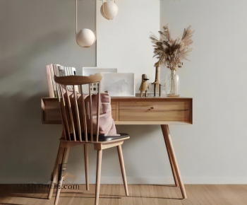 Nordic Style Computer Desk And Chair-ID:367357978