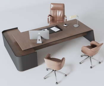 Modern Office Desk And Chair-ID:448700907