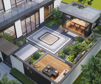 New Chinese Style Courtyard/landscape-ID:932591929