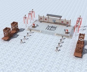 Chinese Style Ancient Architectural Buildings-ID:635926964