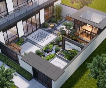 New Chinese Style Courtyard/landscape-ID:378478056