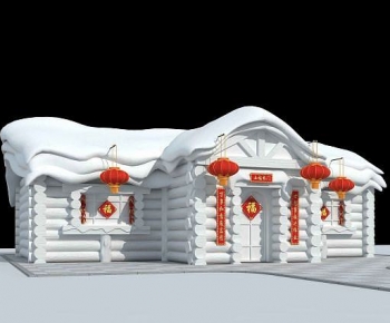 New Chinese Style Building Appearance-ID:913533938