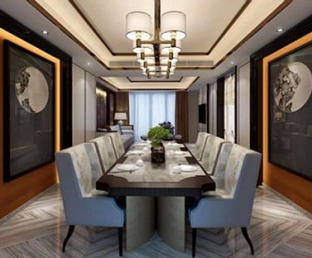 New Chinese Style Dining Room-ID:782598024