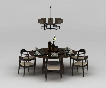 New Chinese Style Dining Table And Chairs-ID:980650903