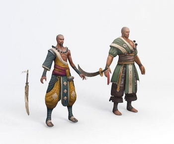 现代武僧游戏角色模型组合-ID:348419904