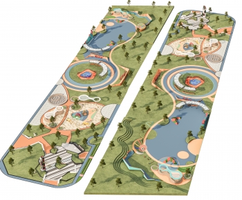 Modern Park Landscape-ID:998224971