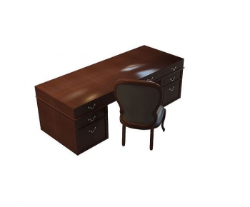 Modern Office Desk And Chair-ID:688182126