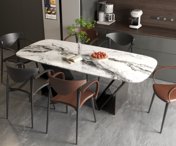 Modern Dining Table And Chairs-ID:375407932