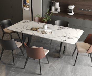 Modern Dining Table And Chairs-ID:235553982