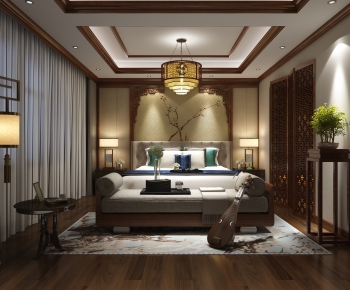 New Chinese Style Bedroom-ID:914968017