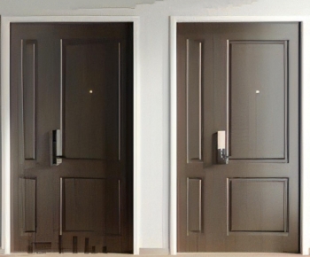 Modern Unequal Double Door-ID:362981083