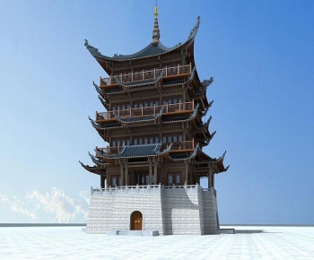 Chinese Style Ancient Architectural Buildings-ID:351798066