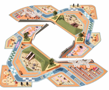 Modern Park Landscape-ID:737679007