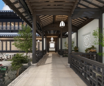 New Chinese Style Courtyard/landscape-ID:781589987