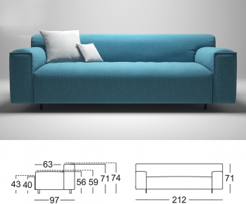 Modern Multi Person Sofa-ID:254819475