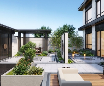New Chinese Style Courtyard/landscape-ID:649719282
