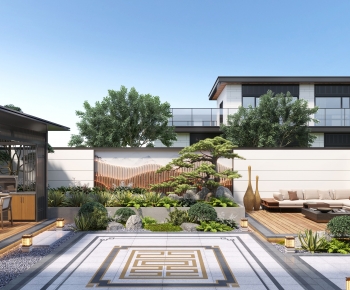 New Chinese Style Courtyard/landscape-ID:716660023