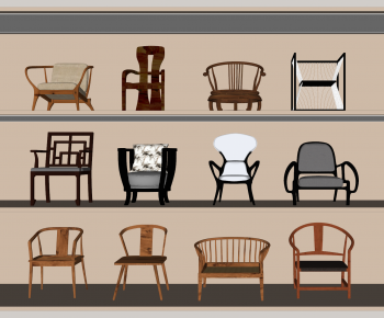 New Chinese Style Lounge Chair-ID:348769904