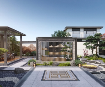 New Chinese Style Courtyard/landscape-ID:753109585