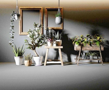 Nordic Style Potted Green Plant-ID:701385022