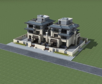 European Style Double Townhouse-ID:182471994