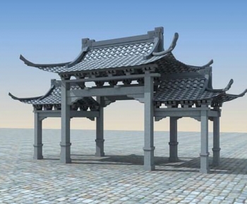 New Chinese Style Ancient Architectural Buildings-ID:836740022