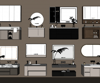 Modern Bathroom Cabinet-ID:890599979