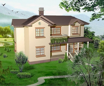 Simple European Style Detached Villa-ID:247370005