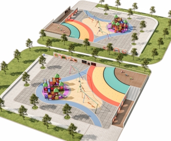 Modern Park Landscape-ID:573901898