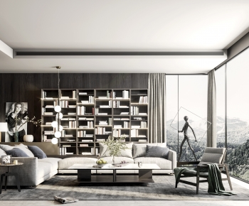 Modern A Living Room-ID:666583063