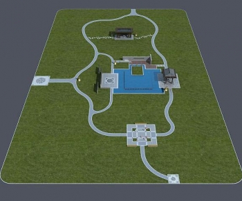 New Chinese Style Courtyard/landscape-ID:349412923