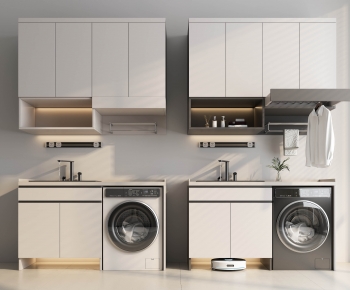 Modern Laundry Cabinet-ID:998725894