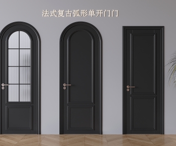 poliform法式复古黑色单开门组合-ID:718229064