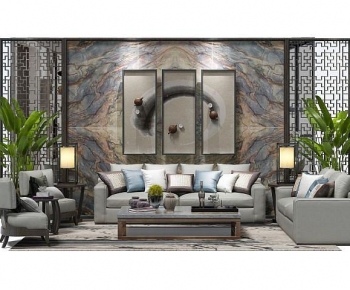 New Chinese Style Sofa Combination-ID:567698008