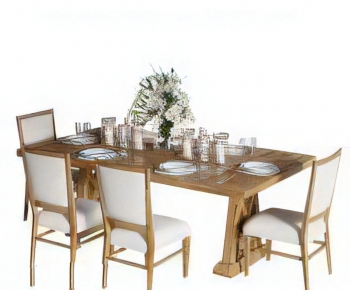New Chinese Style Dining Table And Chairs-ID:380830891