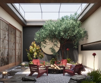 New Chinese Style Courtyard/landscape-ID:369160248