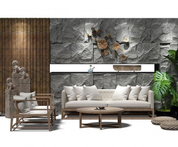 New Chinese Style Sofa Combination-ID:367232082