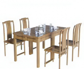 New Chinese Style Dining Table And Chairs-ID:884574899